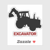 Sticker Icône Excavateur (Feuille)