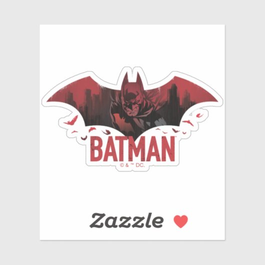 Sticker Icône gotham de Batman Crimson (Feuille)