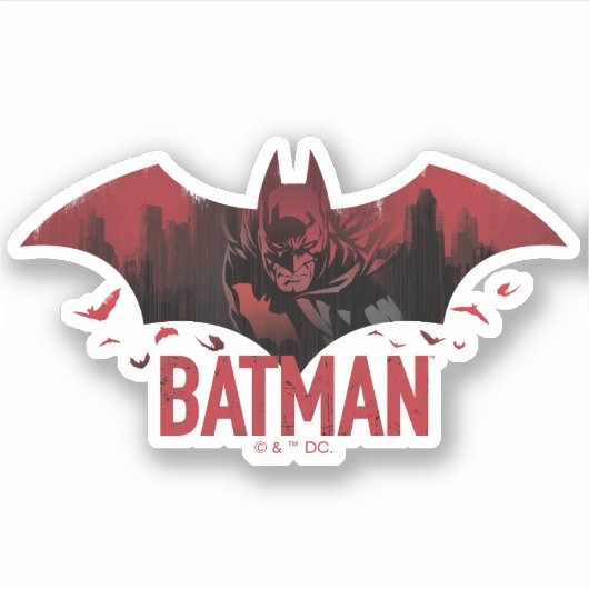 Sticker Icône gotham de Batman Crimson (Devant)