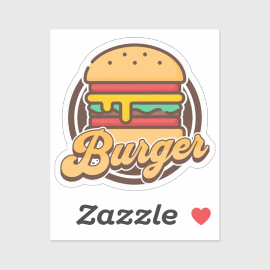 Sticker Icône Hamburger (Feuille)