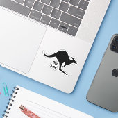 Sticker Icône Kangaroo (Ordinateur portable avec iPhone)