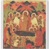 Sticker Icône orthodoxe de la Dormition de la Mère de Dieu (Devant)