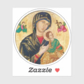 Sticker Icône Theotokos et Christ Child with Angels (Feuille)