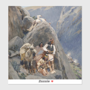 Sticker Icônes amérindiennes : Guerriers Apache, Cavalerie