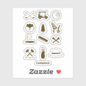 Sticker Icônes Caddyshack (Feuille)