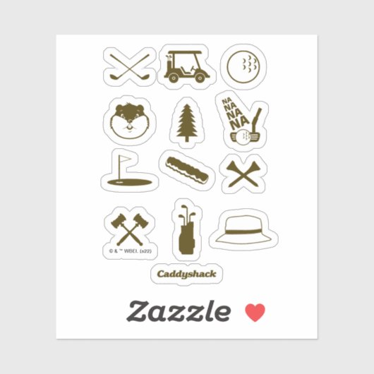 Sticker Icônes Caddyshack (Feuille)