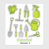 Sticker Icônes de jardinage (Feuille)