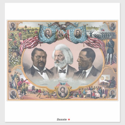 Sticker Icônes de l'histoire des Noirs : Avec Frederick Do (Feuille)