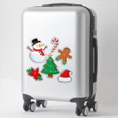 Sticker Icônes de Noël colorées (Sur valise)