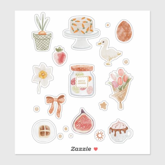 Sticker Icônes de Pâques (Feuille)