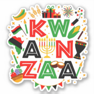 Sticker Icônes Kwanzaa, Coupe Kiss