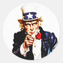 Sticker  Iconic oom Sam wil dat je je richt
