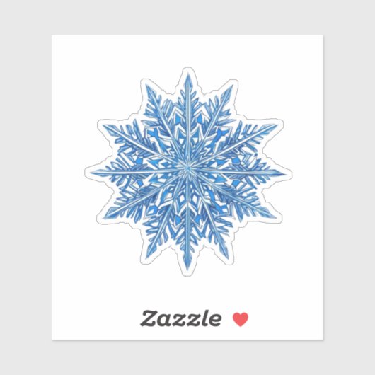 Sticker Icy Blue Snowflake (Feuille)