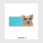 Sticker ID bagage cool Canine (Feuille)