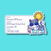 Sticker ID bagage de chat cool