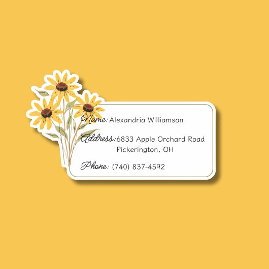 Sticker ID bagage fleur sauvage