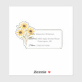 Sticker ID bagage fleur sauvage (Feuille)