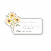 Sticker ID bagage fleur sauvage (Devant)