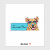 Sticker ID de canine cool (Feuille)