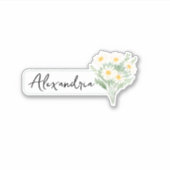 Sticker ID marguerite aquarelle (Devant)