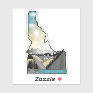 Sticker Idaho coloré