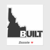 Sticker Idaho Construite en vinyle noir (Feuille)