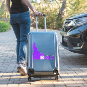 Sticker Idaho Construite Vinyl Decal Violet (Valise Insitu)