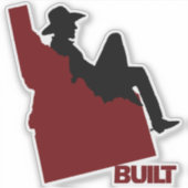 Sticker Idaho Cowboy Vinyl Decal (Devant)