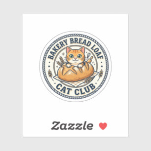 Sticker Idée Cadeau Boulangerie Pain Loaf Chat Maman - Bou