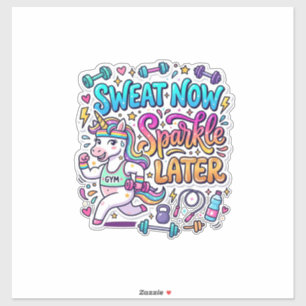 Sticker Idée Cadeau Licorne Sweat Maintenant Brille Plus T