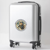 Sticker Idée cadeau papa chat astronaute spatial - Astr (Sur valise)