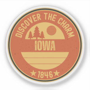 Sticker Idée cadeau pour l'État de Hawkeye - Iowa