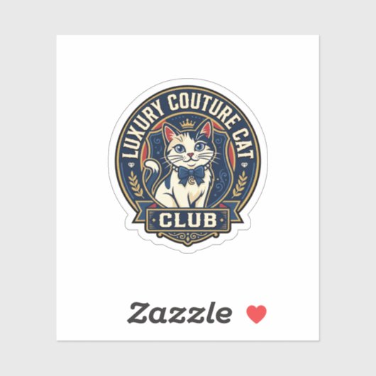 Sticker Idée cadeau pour maman chat de luxe couture - Luxe (Feuille)