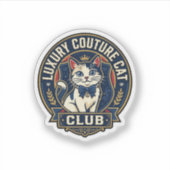 Sticker Idée cadeau pour maman chat de luxe couture - Luxe (Devant)