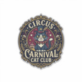 Sticker Idée cadeau pour papa de chat de carnaval de cirqu (Devant)