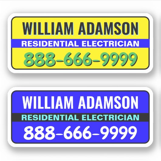 Sticker Idées de publicité des électriciens - Obtenir des  (Devant)