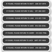 Sticker Identification personnalisée de la pagaie (Devant)