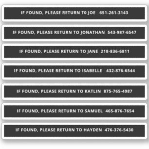 Sticker Identification personnalisée de la pagaie