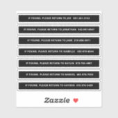 Sticker Identification personnalisée de la pagaie (Feuille)