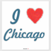 Sticker IHEART Chicago (Feuille)