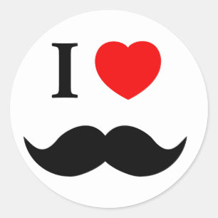 sticker Ik hou van snor