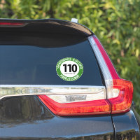 Sticker "Ik rij met 110 voor het klimaat"