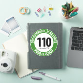 Sticker "Ik rij met 110 voor het klimaat" (iPad Cover)