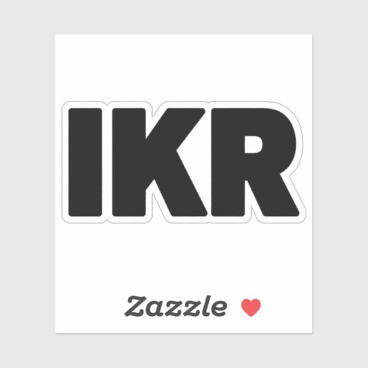 Sticker IKR | Écart de texte (Feuille)