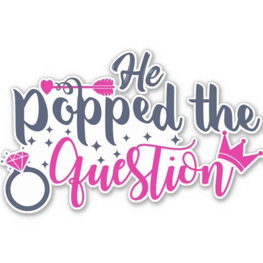 Sticker Il a posé la question (Devant)