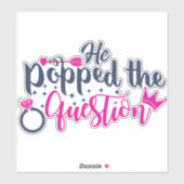 Sticker Il a posé la question (Feuille)