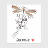 Sticker Il est bien libellule (Feuille)