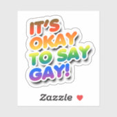 Sticker Il est correct de dire gay (Feuille)