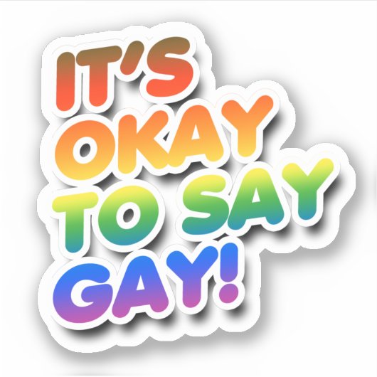 Sticker Il est correct de dire gay (Devant)