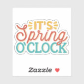 STICKER IL EST PRINTEMPS O'HORLOGE SPARKLY SPRING TIME TIM (Feuille)